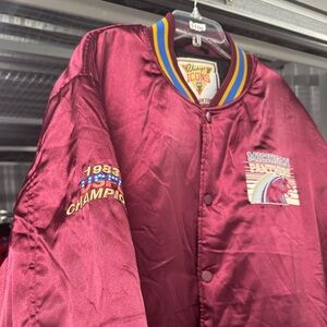 Vintage Burgundy Panthers satin Varsity Jacket